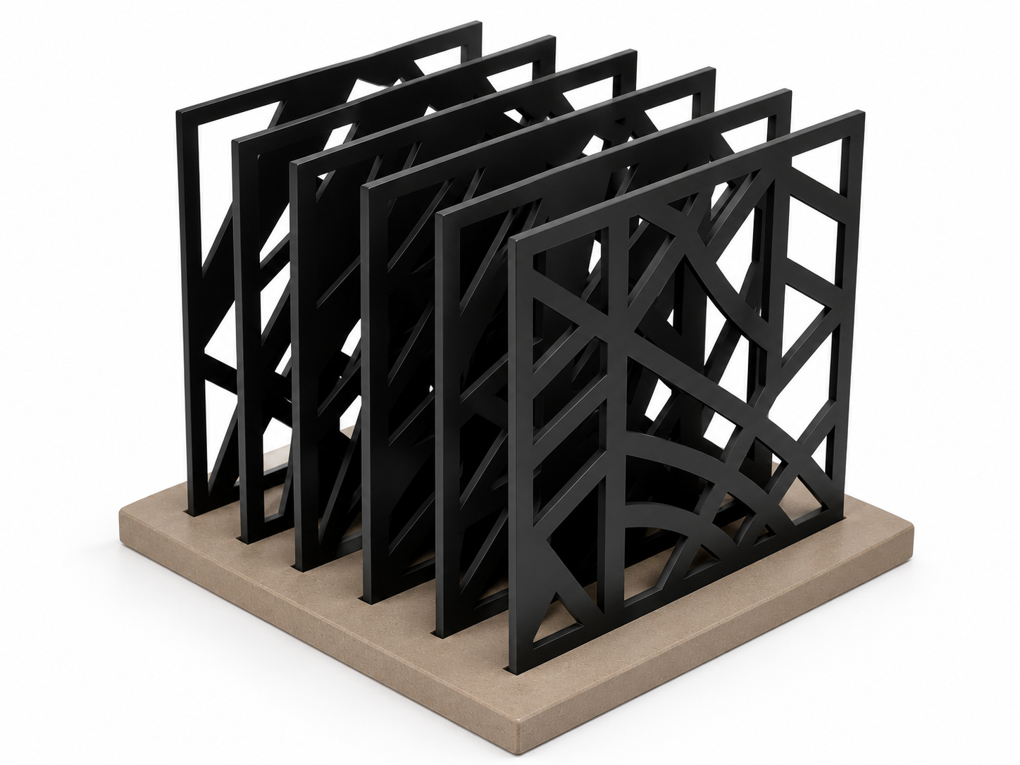 LatticeSmart decorative aluminum panel display stand with multiple patterns