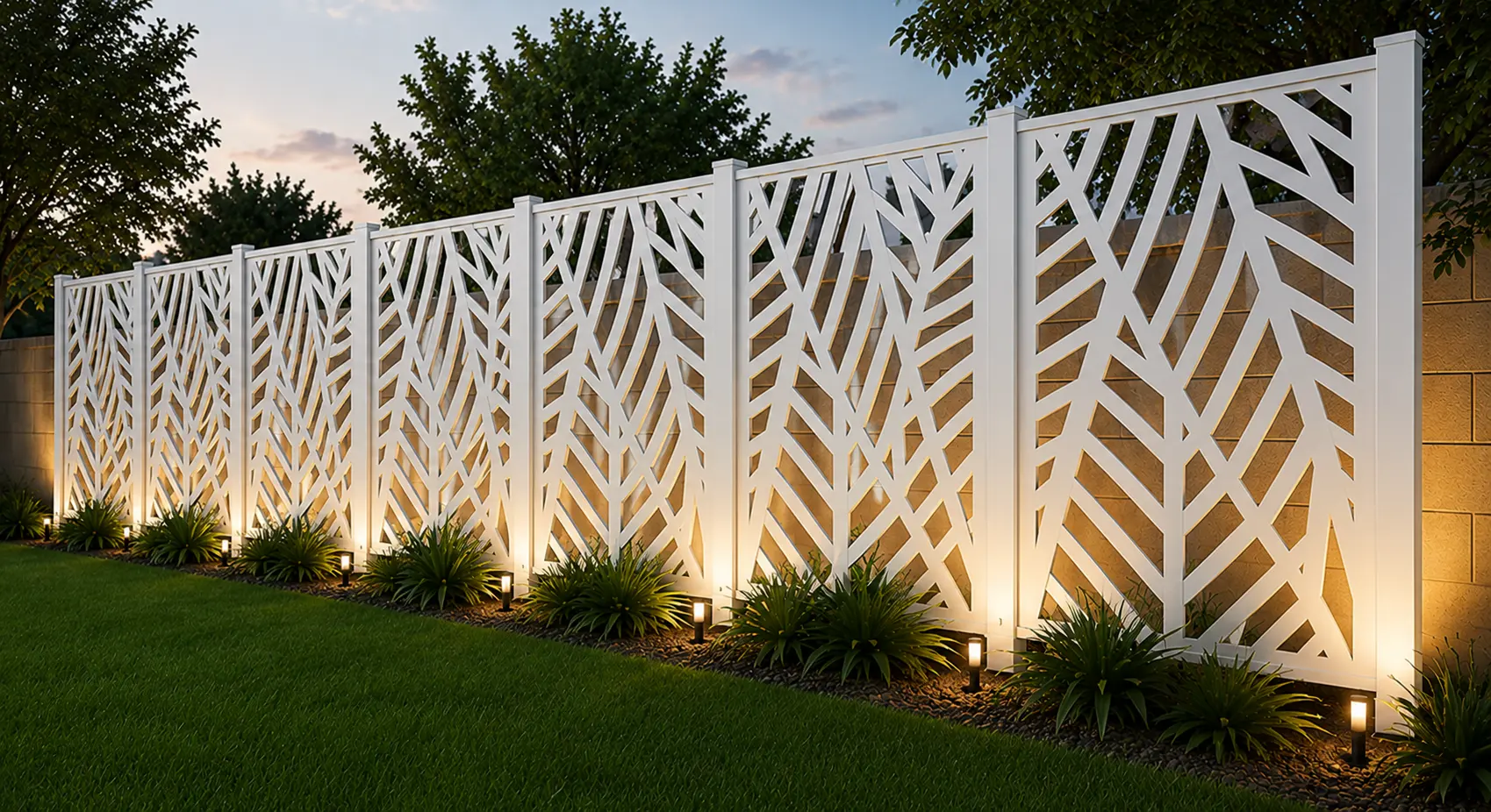 White decorative fence panel inspiration